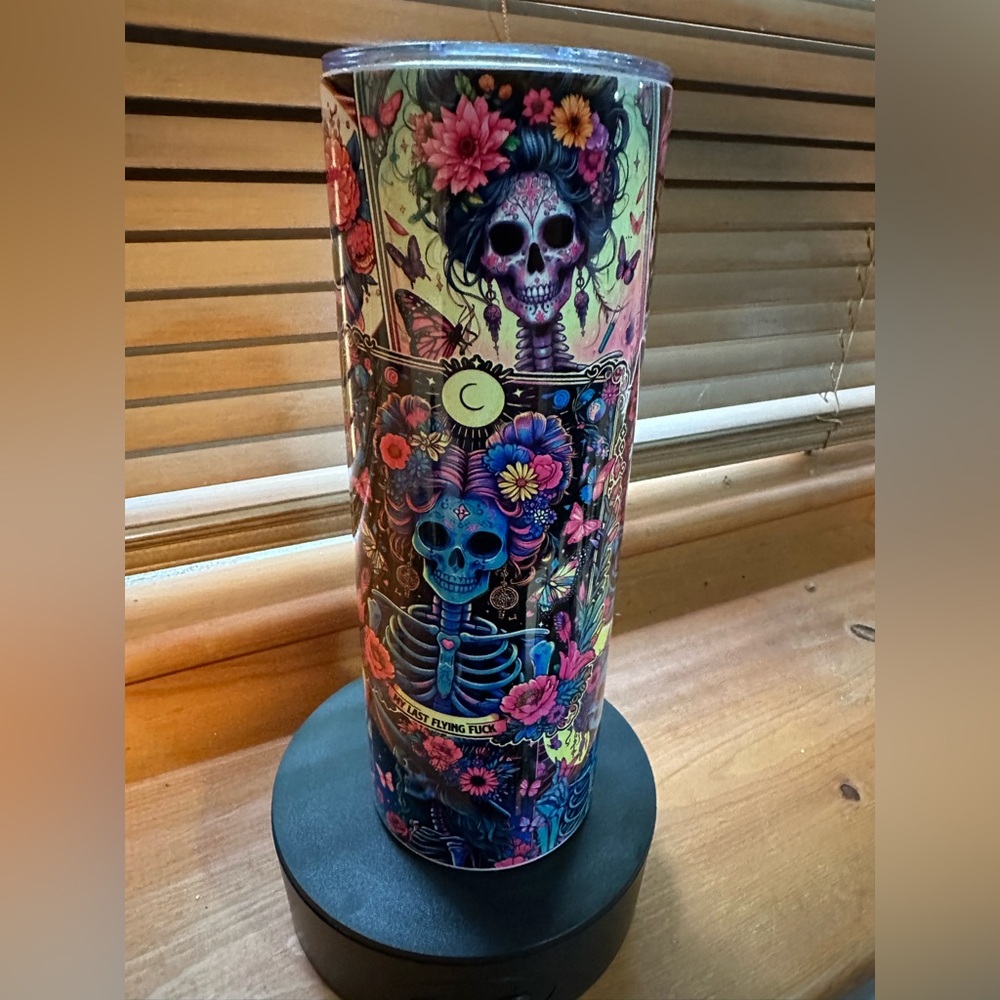 Sarcastic Tarot Card 20oz Skinny Stainless Steel Tumbler